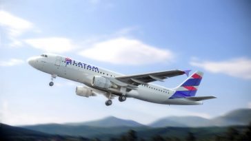 O A320 que fará a rota Porto Alegre - Santiago da Latam (Foto: Divulgação)